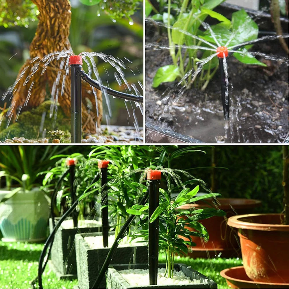 Garden Drip Irrigation Automatic Watering System Kit 1/4'' 13CM Sprinkler for Bonsai Pot Plant Flower Vegetable Greenhouse