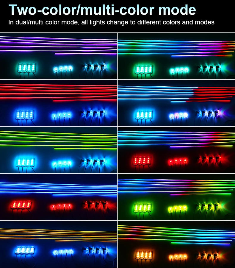Tidesmit RGB Symphony Car Ambient Lighting Kit - Customizable LED Strips Tidesmit
