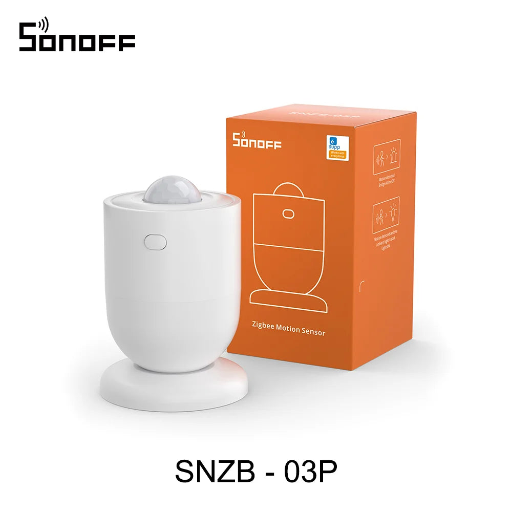 SONOFF SNZB-03P ZigBee Motion Sensor Smart Light Detection Motion Trigger Alarm Work with ZBBridge via EWeLink APP Alexa Google