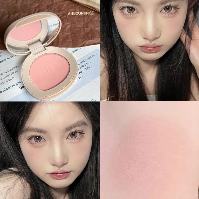 Tidesmit HERORANGEHR526 monochromatic blush shade swatch for waterproof long lasting face makeup