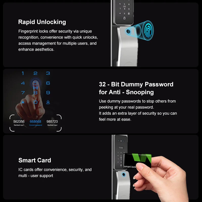 Waterproof  Smart Door Alexa Lock Israel 6590 Mortise Hebrew Tuya Smart Life APP Face Digital Door Lock With Camera