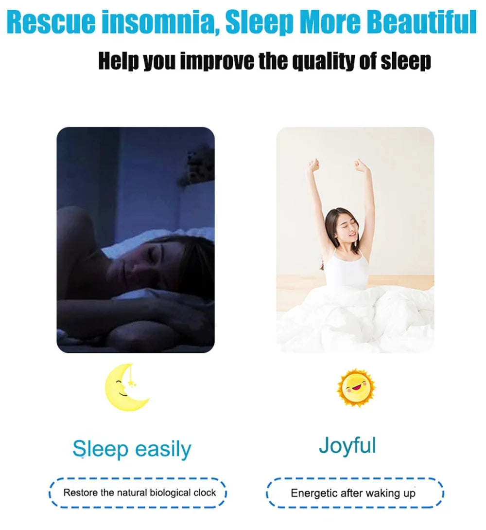 Vagus Nerve Stimulation Device for Sleep - Portable White Ear Clip Relaxation Treatment Tidesmit
