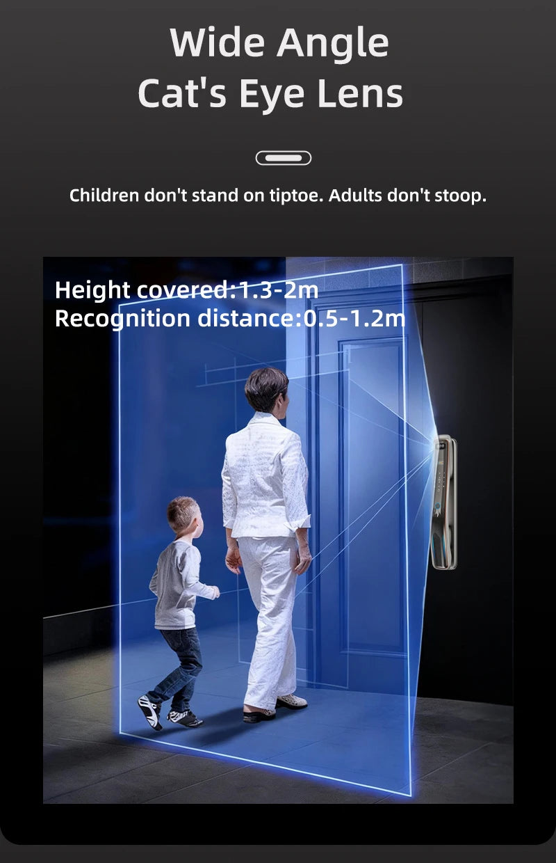 Wifi Wishome APP Face Recognition Smart Door Lock With Camera   Digital Door Lock Automatic Door Lock