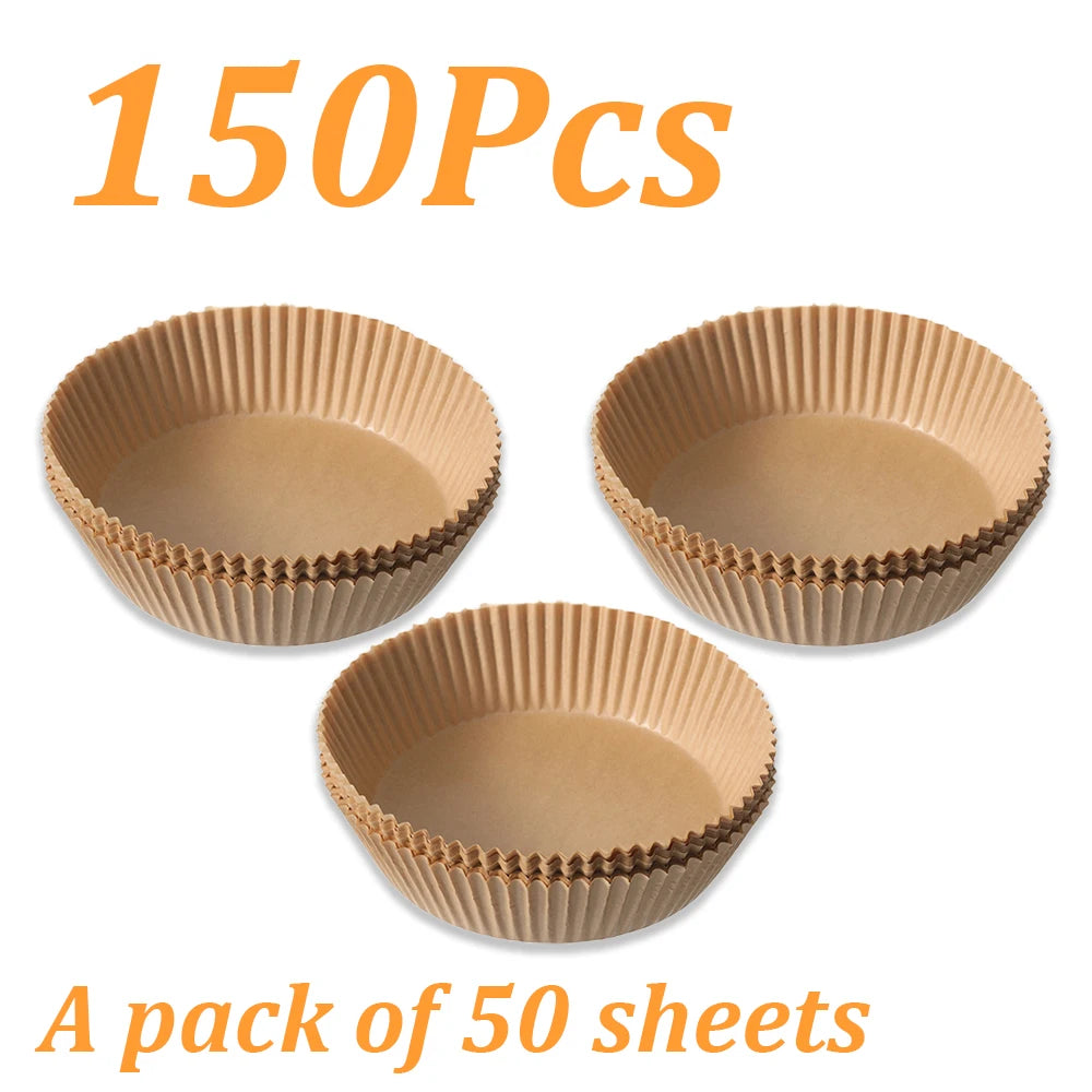 50-500Pcs Air Fryer Disposable Paper Non-Stick Square Round Non-Stick Airfryer Baking Papers Air-Fryer Paper Liners Paper