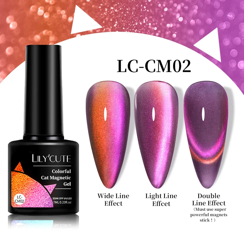 Magnetic Cat Eye Gel Nail Polish – Reflective UV Soak Off Kit Permanent Makeup Machines LC-CM02 Tidesmit