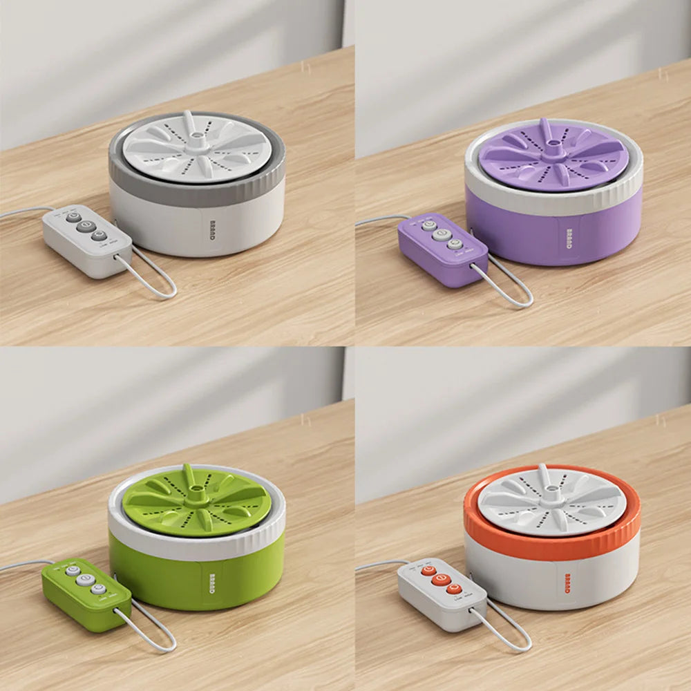 Tidesmit portable mini washing machine with ultrasonic turbo rotation for clothes and dishes, travel size view