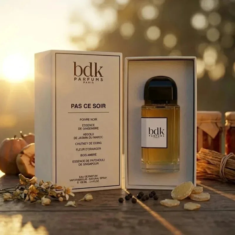 BDK Parfums Pas Ce Soir 100ml EDP: A luxurious, long-lasting unisex perfume in an elegant, sophisticated glass bottle.