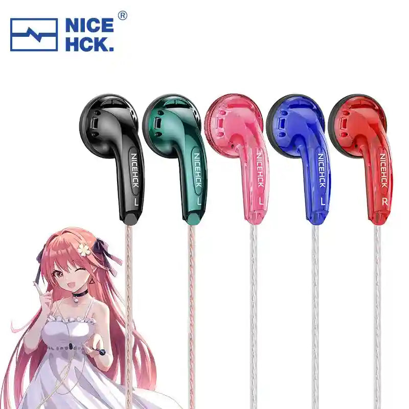 Wired 3.5mm HiFi Earbuds - Green Monitor Headphones for Clear Audio Tidesmit