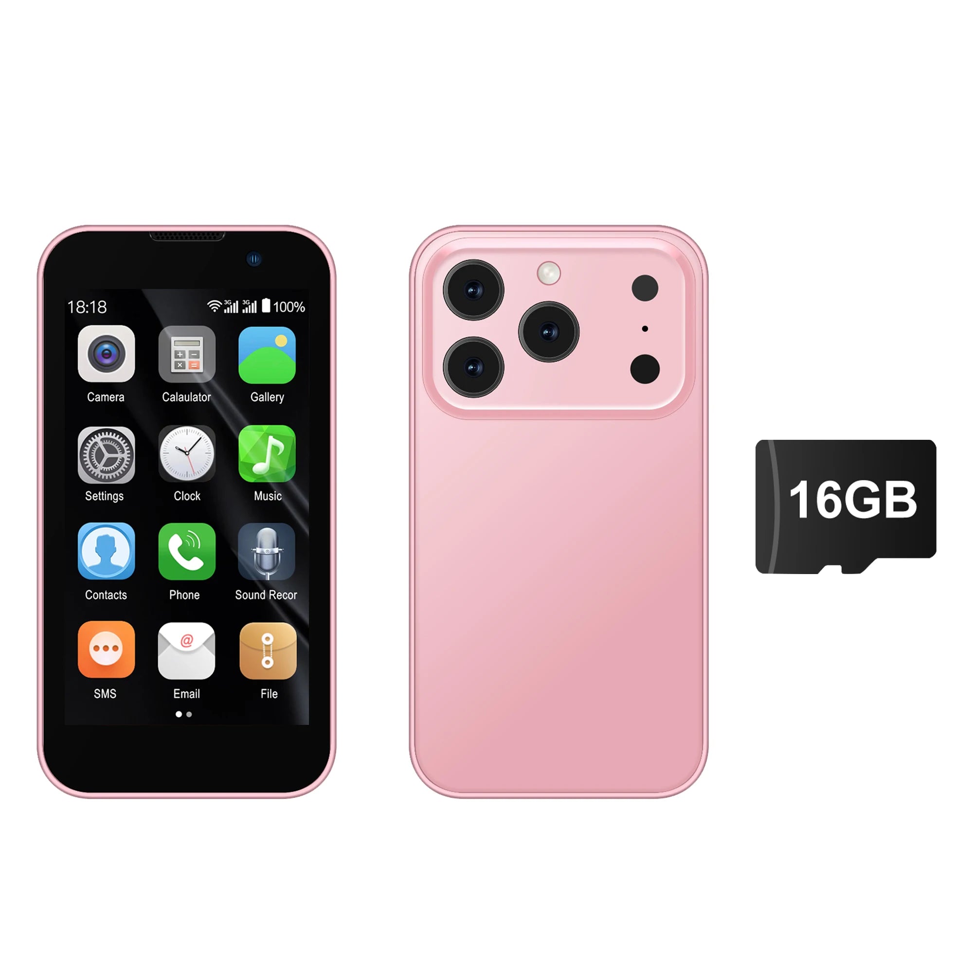 NEW SERVO 17SE Mini Smartphone 3G WCDMA Android 9.0 Dual SIM Standby 2GB+16GB Wifi GPS Play Store Pocket Smart Phone 3.0 Display