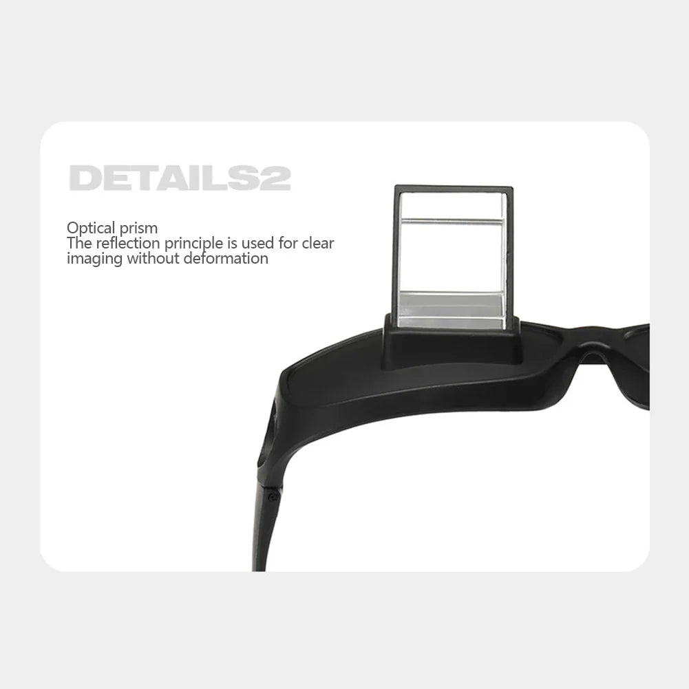 Horizontal Reading Glasses for Bed - Prism Lens for Lying Down TV Viewing Tidesmit