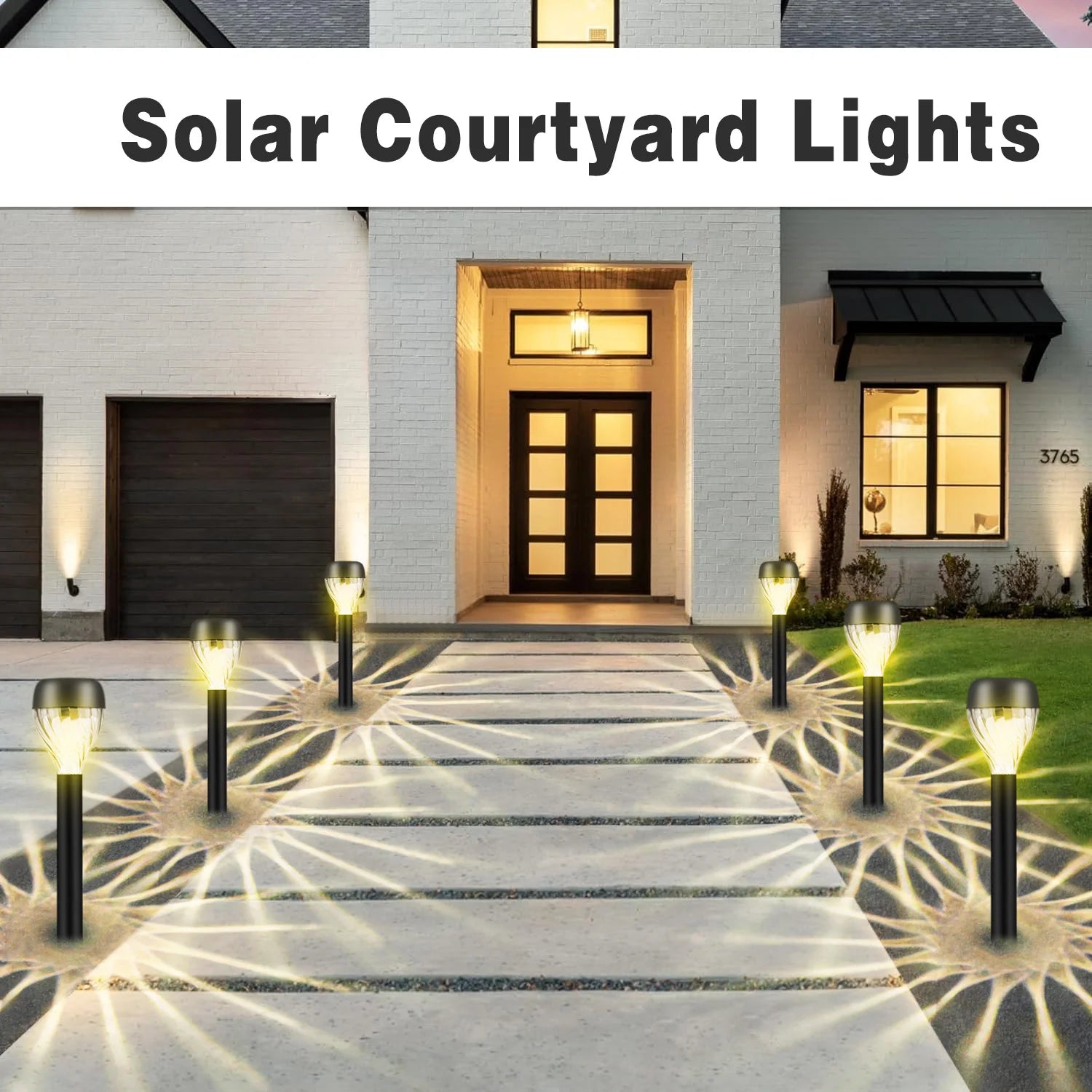 12Pcs Solar Lawn Lights with Oval Light and Shadow Design, Outdoor Decorative Lighting - Perfect for Yard, Lawn, Pathway, Deck, Driveway, Garden, and Holiday Party Decorations, Landscape Lights
