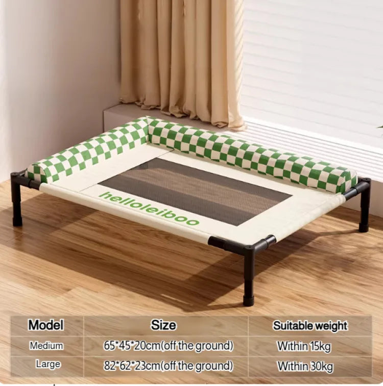 New Style Raised Mesh Cat Dog Off-The-Ground Pet Bed Removable And Washable Breathable Pet Sofa Moisture-Proof With Pilloww