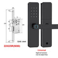 5-in-1 Smart Door Lock with Fingerprint Biometric, Wi-Fi, Tuya APP Control, Touchscreen Keypad – Fits 35-60mm Thick Doors