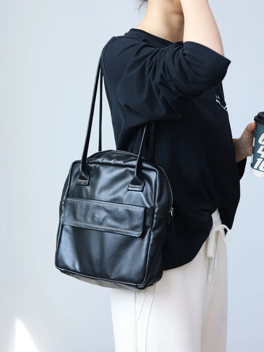 Soft Genuine Leather Women Single Shoudler Bags Small Size Zipper Tote Fashion Versatile Handbag Luxury Design