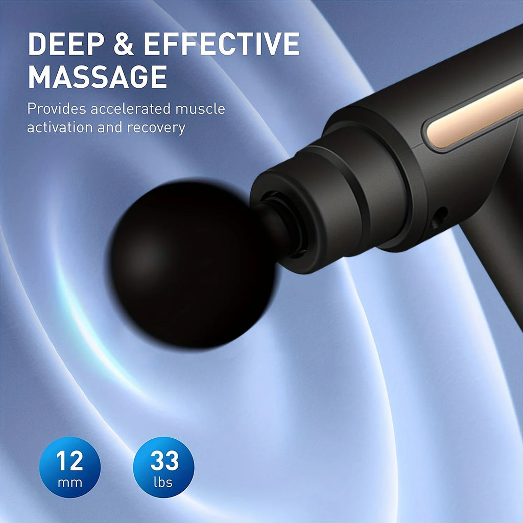 Portable Massage Gun Deep Tissue Tool - Rechargeable Muscle Relief Body Shaping Massage Equipment Tidesmit