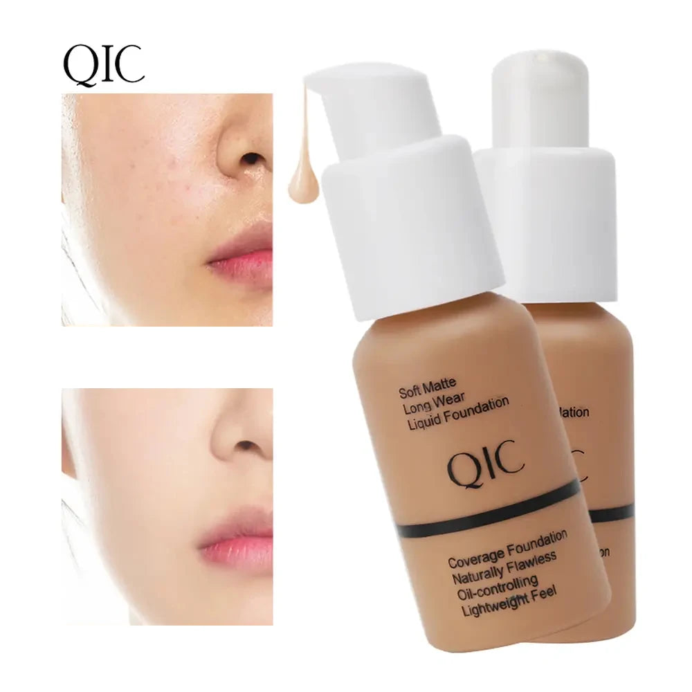 Tidesmit liquid foundation shade swatch showing long lasting oil-control matte finish for flawless face makeup
