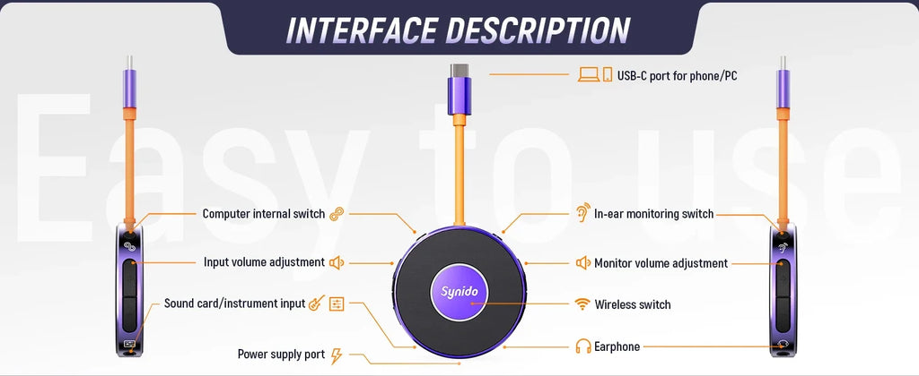 USB-C Audio Interface Live Dock A20 by Tidesmit for Pro Streaming Tidesmit