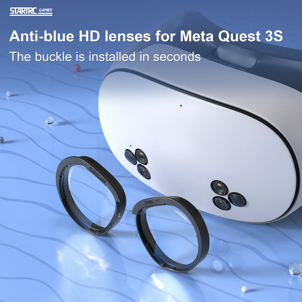 Meta Quest 3S Anti-Blue Light VR Lenses - Scratch Resistant Protection Tidesmit