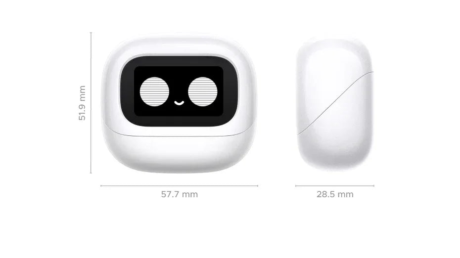 Tidesmit Wireless Earbuds with Smart LCD Screen Case - Black Tidesmit