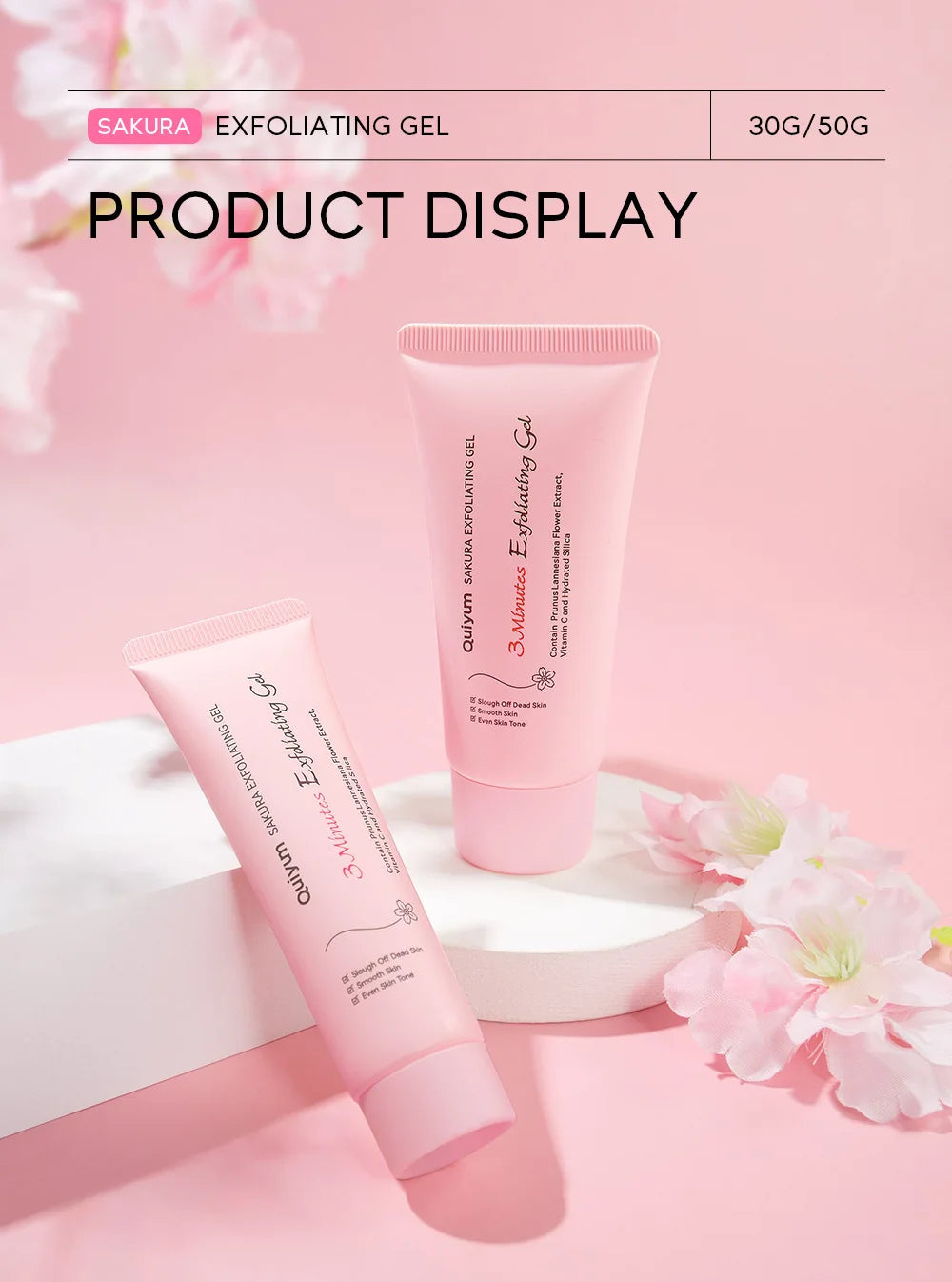 Sakura Exfoliating Gel | Deep Cleansing Face & Body Scrub 30g Scrubs Treatments Tidesmit