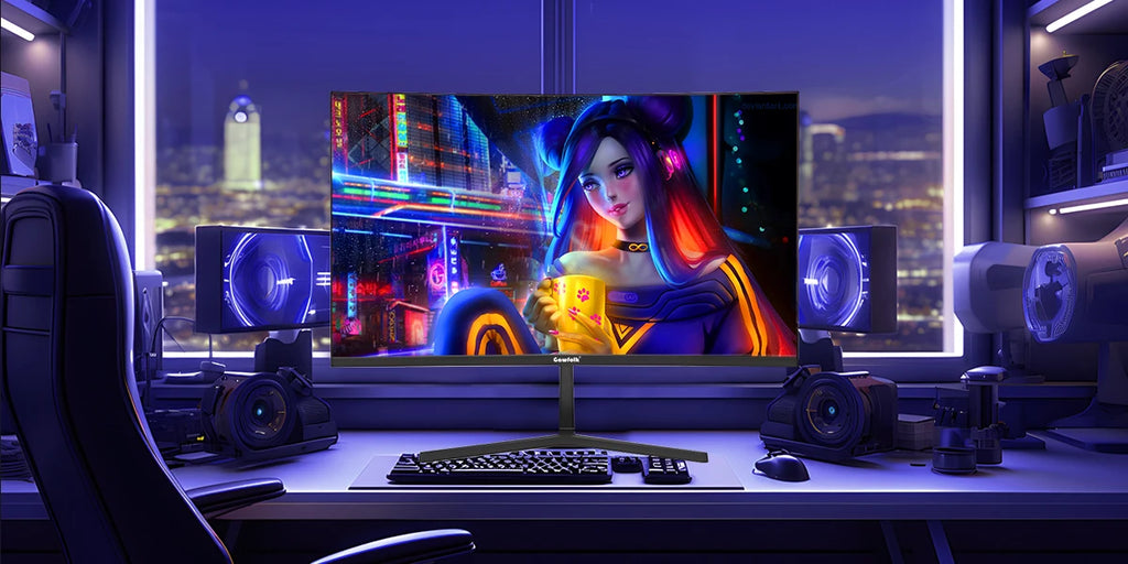 Gawfolk 27 inch Curved Gaming Monitor,180Hz PC Monitor Full HD 1080P, Frameless 1800R Computer Display with FreeSync & Eye-Care