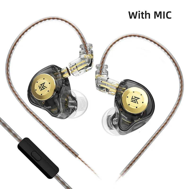 KZ EDX PRO 10mm Dual Magnetic Circuit Dynamic Drive Earphone HIFI Bass Earbud Sport Noise Cancelling Headset KZ ZSTX ZSN PRO ZAS Black MIC Tidesmit