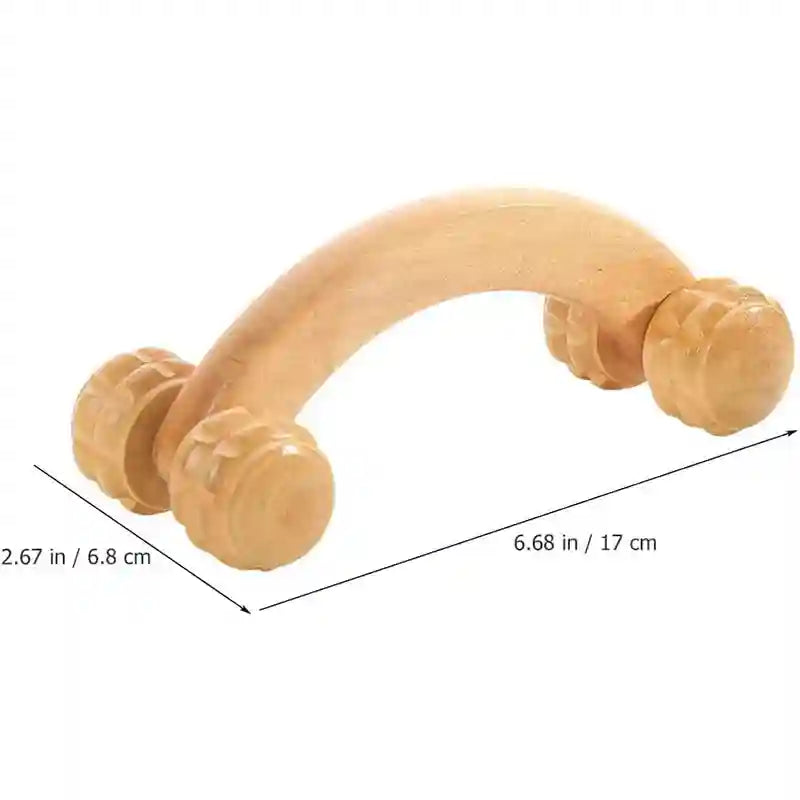 Wooden Massage Roller for Deep Tissue Muscle Relief - Log Color Massage Roller Tidesmit