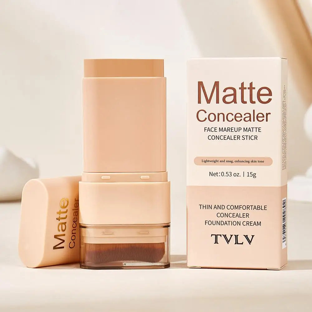 Tidesmit dual-ended matte foundation and concealer stick for full coverage face makeup