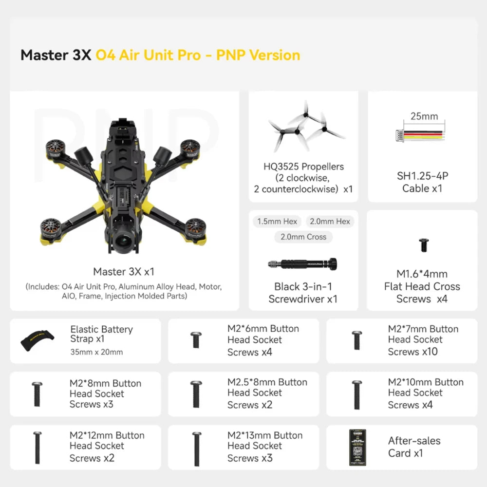 SpeedyBee Master 3X Racing Drone - O4 Pro ELRS Digital FPV Quad O4 Pro PNP Tidesmit