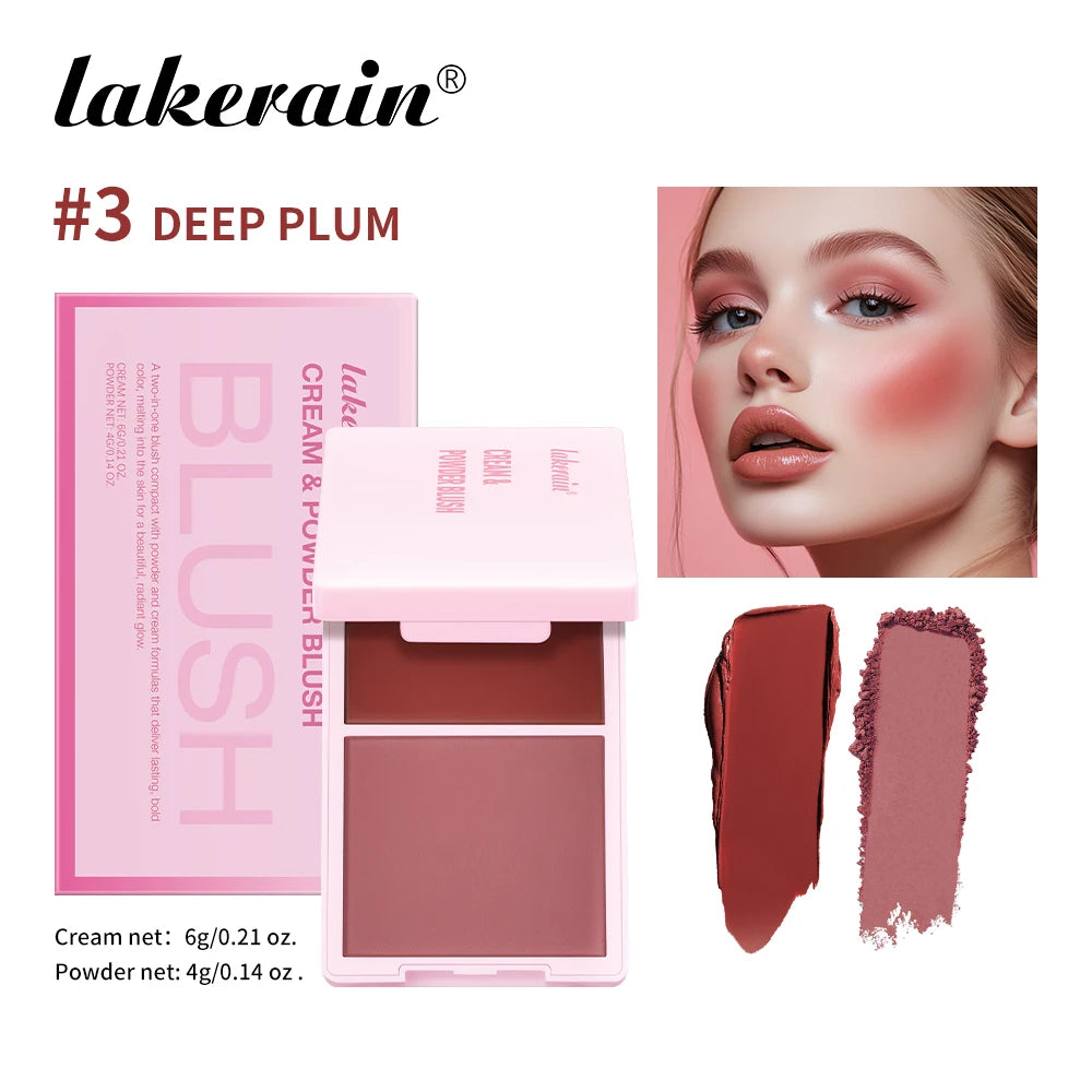 Tidesmit cream and powder blush palette shade swatch showing high pigment peach and pink face makeup texture