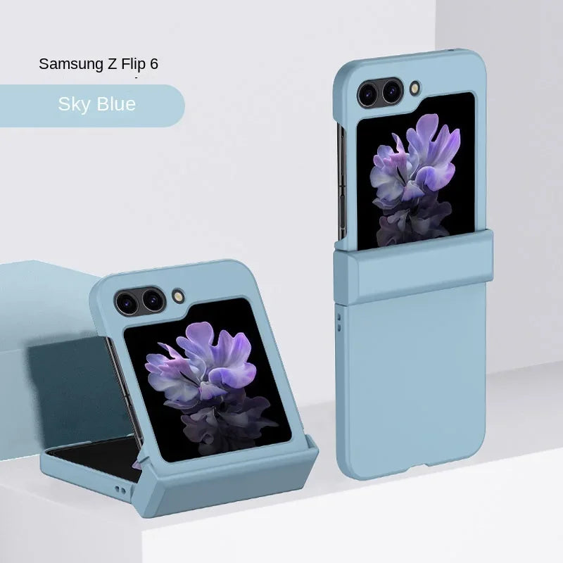 Samsung Galaxy Z Flip 7 Case: Military-Grade Shockproof Hinge Cover Sky Blue Tidesmit