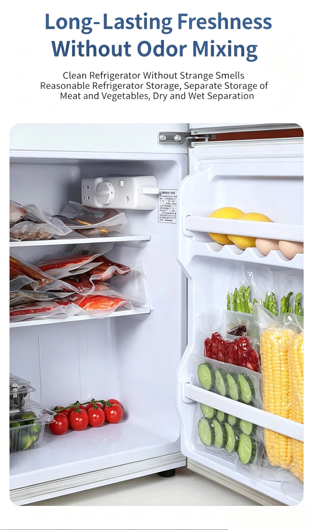 Electric Vacuum Sealing Machine Food Storage Sealing Touch Dry/Wet Built-in Cutter Kitchen Food Sealing Vacuum Packaging Machine
