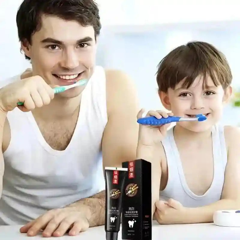 Tidesmit teeth whitening toothpaste for plaque removal, stain whitening, and fresh breath oral hygiene care.