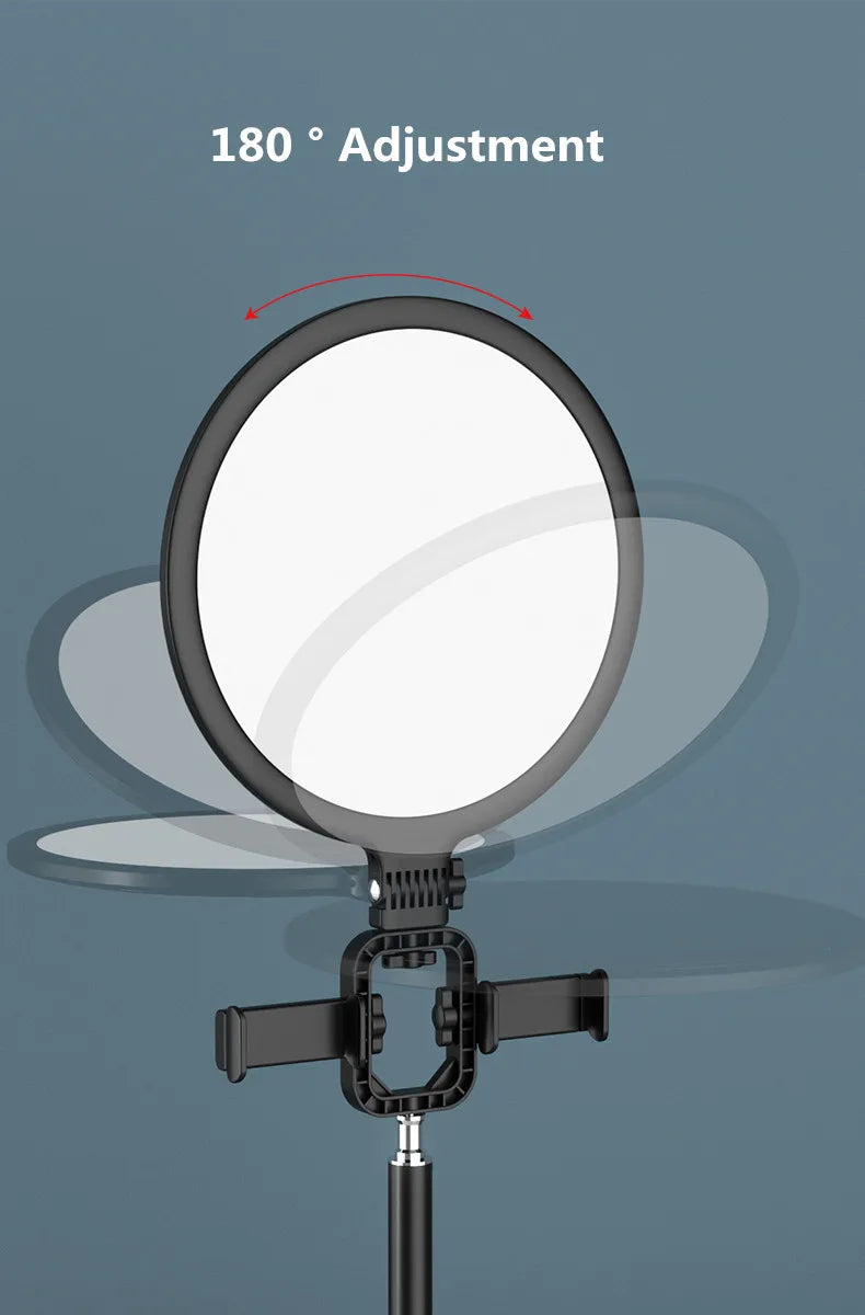 10-Inch LED Ring Light with 2M Adjustable Tripod for Professional Streaming Tidesmit