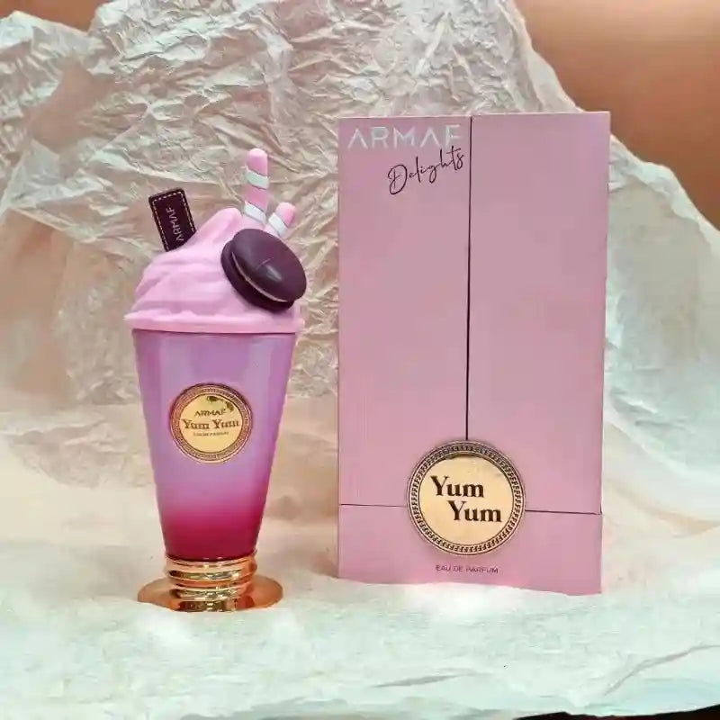 Armaf Yum Yum EDP: 100ml women’s sweet floral fruity perfume in a unique ice cream cone bottle with gift box.