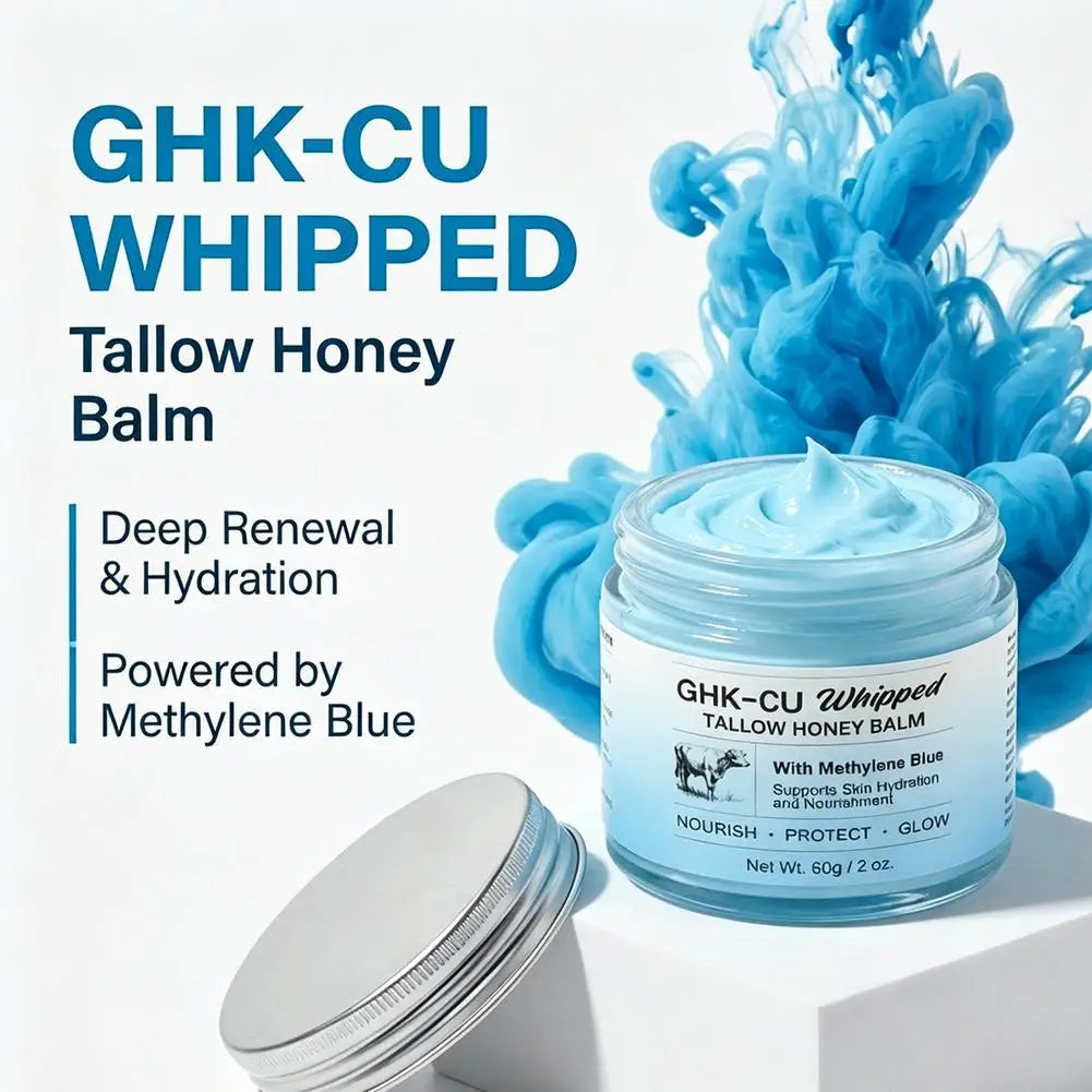 1/2/3pcs Ghk-Cu Beef Tallow Honey Balm Repair Dry Skin Deep Hydration Nourish Non-Greasy Brightening Even Skin Whipped Tallow Ho