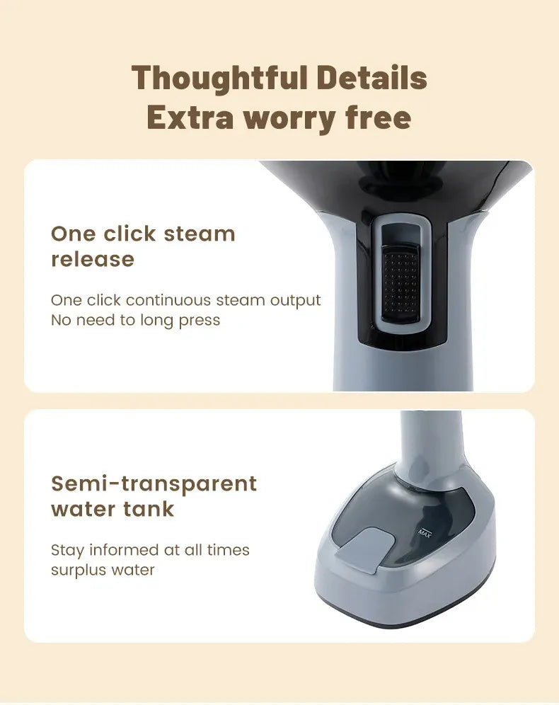 HOMEFISH Mini Portable Garment Steamer 220V EU Plug