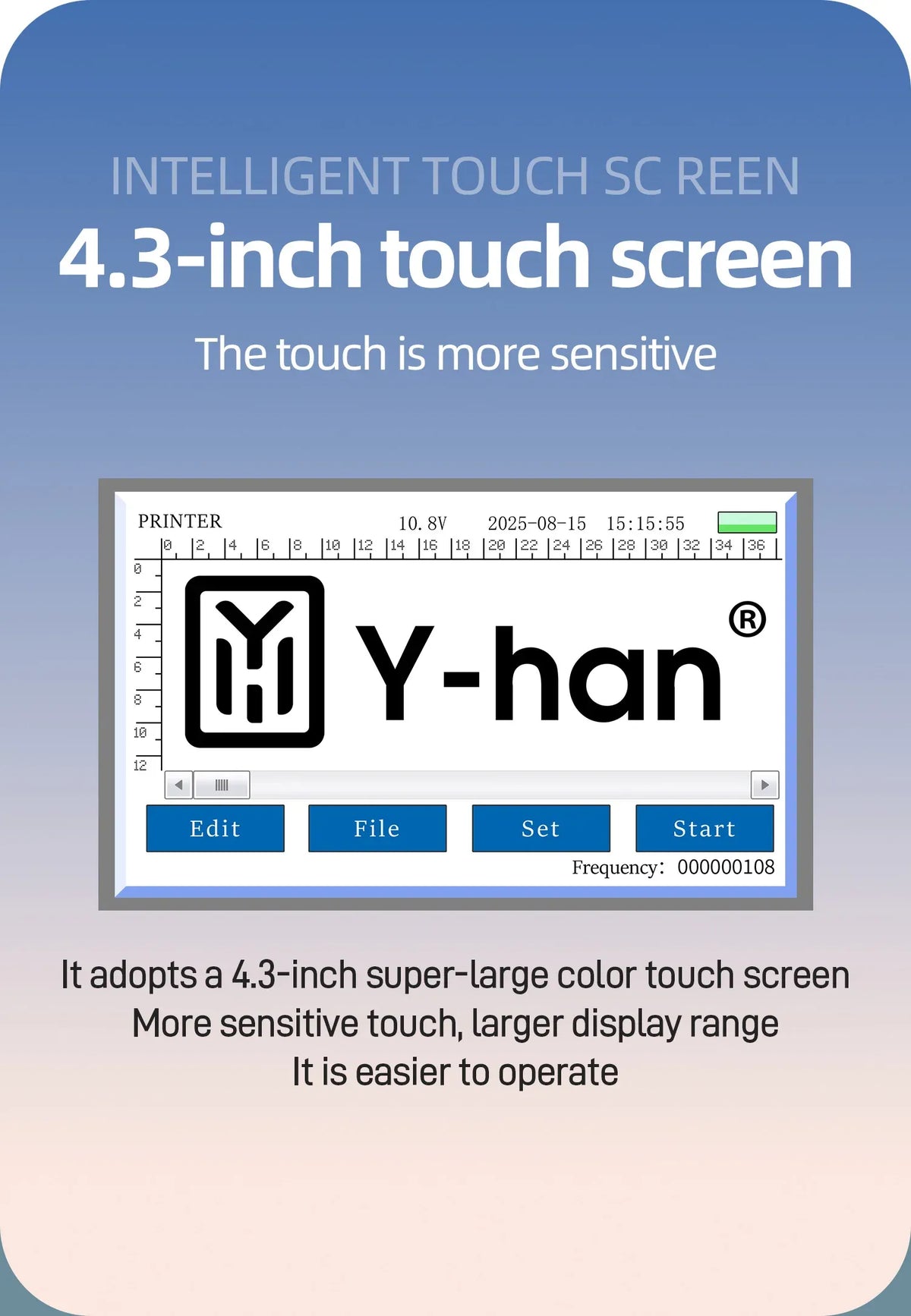 Yhan 25.4mm portable inkjet printer unencripted for Expiry Date Barcode QR Code Batch Numbers Best Value Logo Printing