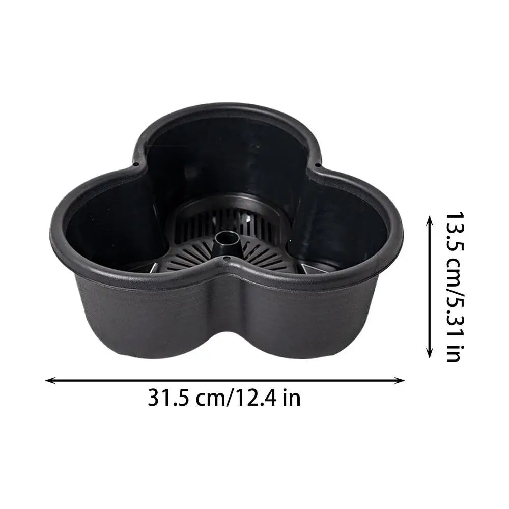 4pcs/set Stackable Vertical Flower Pot Plastic Garden Planter Tower with Movable Casters Strawberry Seedling Frame Decoration