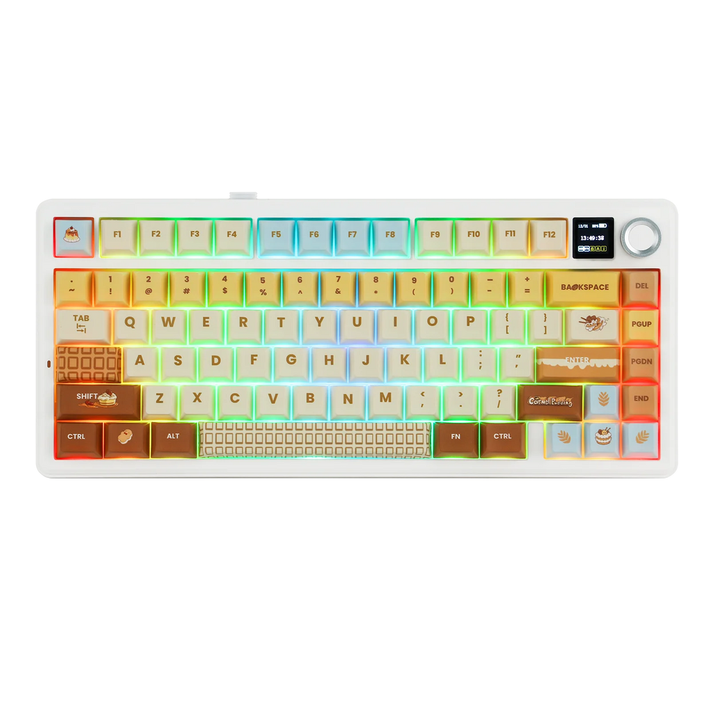 EPOMAKER X AULA F75 MAX Compact 75% ANSI Layout Wired/Bluetooth/2.4GHz Wireless Mechanical Keyboard with TFT Screen and a Knob