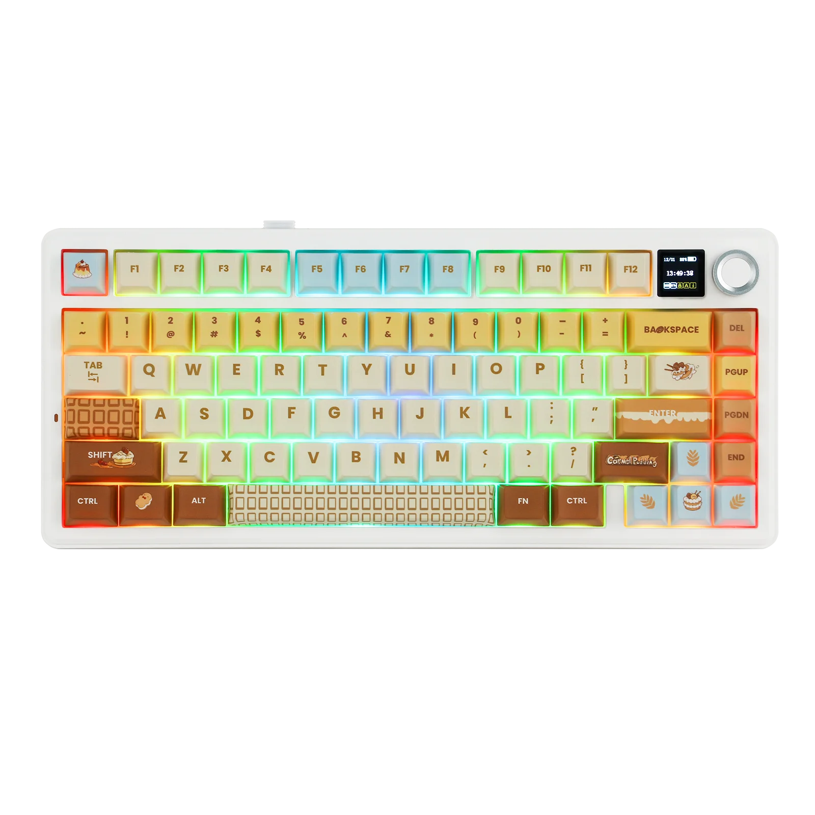 EPOMAKER X AULA F75 MAX Compact 75% ANSI Layout Wired/Bluetooth/2.4GHz Wireless Mechanical Keyboard with TFT Screen and a Knob