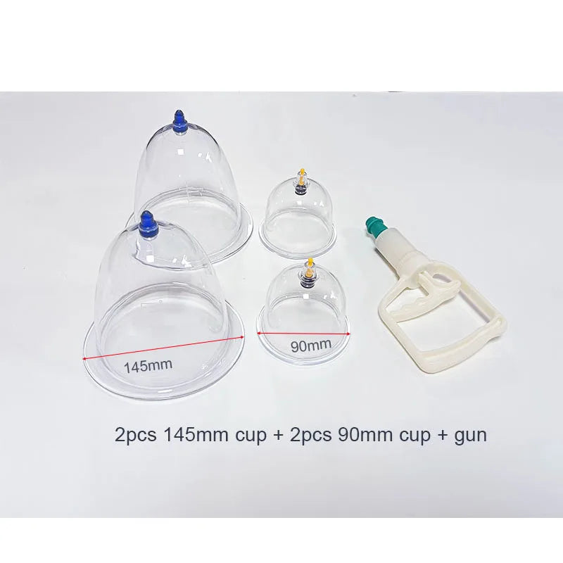Breast Enhancement Vacuum Pump – Professional Lifting Suction Cup System Fascia Gun 145 90mm w gun Tidesmit