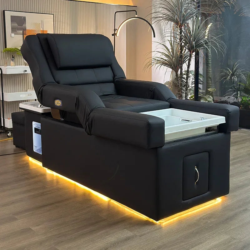 Massage Shampoo Bed with Back Lift - Professional Salon Spa Station Massage Chairs Tidesmit