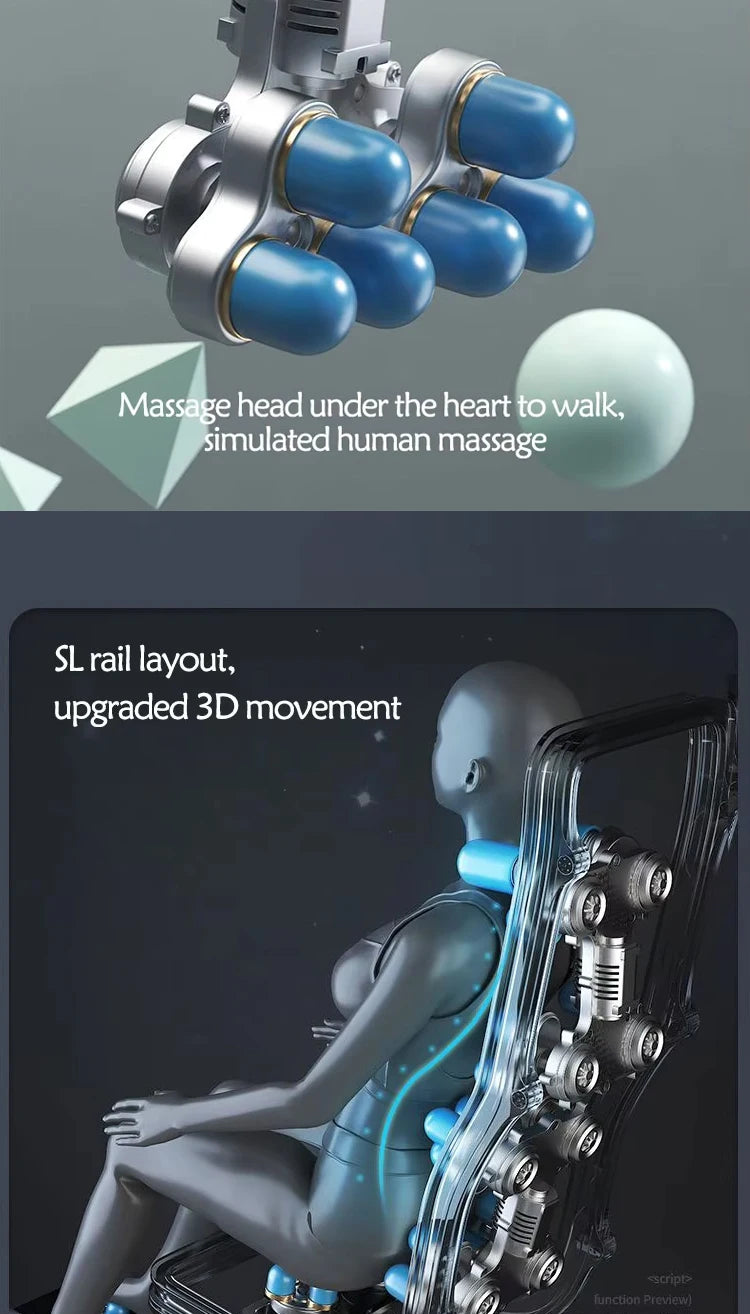 Zero Gravity Massage Chair with Shiatsu Heat and Foot Rollers Massage Chairs Tidesmit