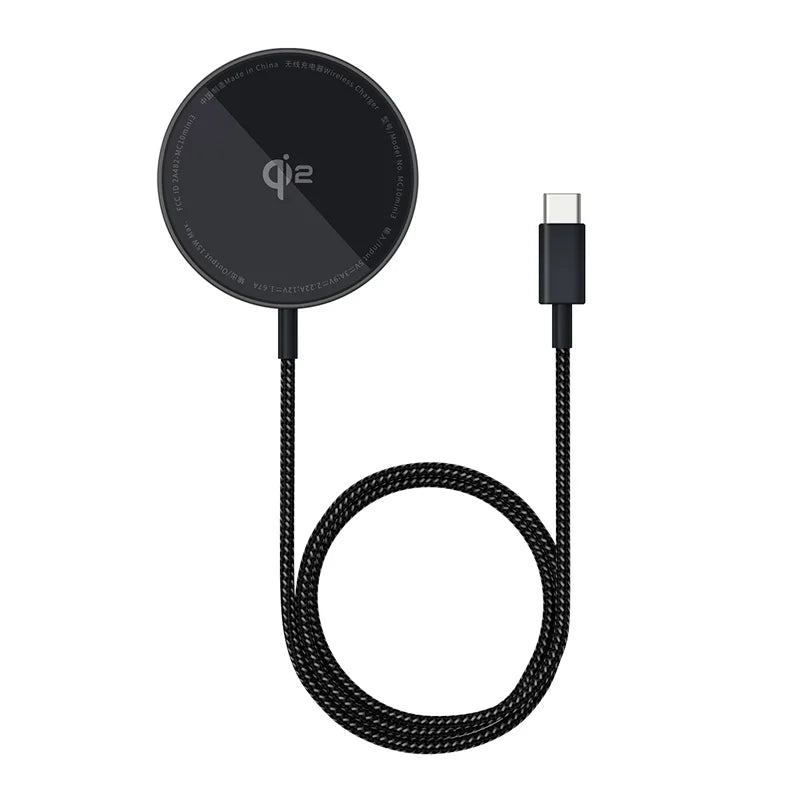 15W MagSafe Compatible Wireless Charger for iPhone 16 Series Black Tidesmit