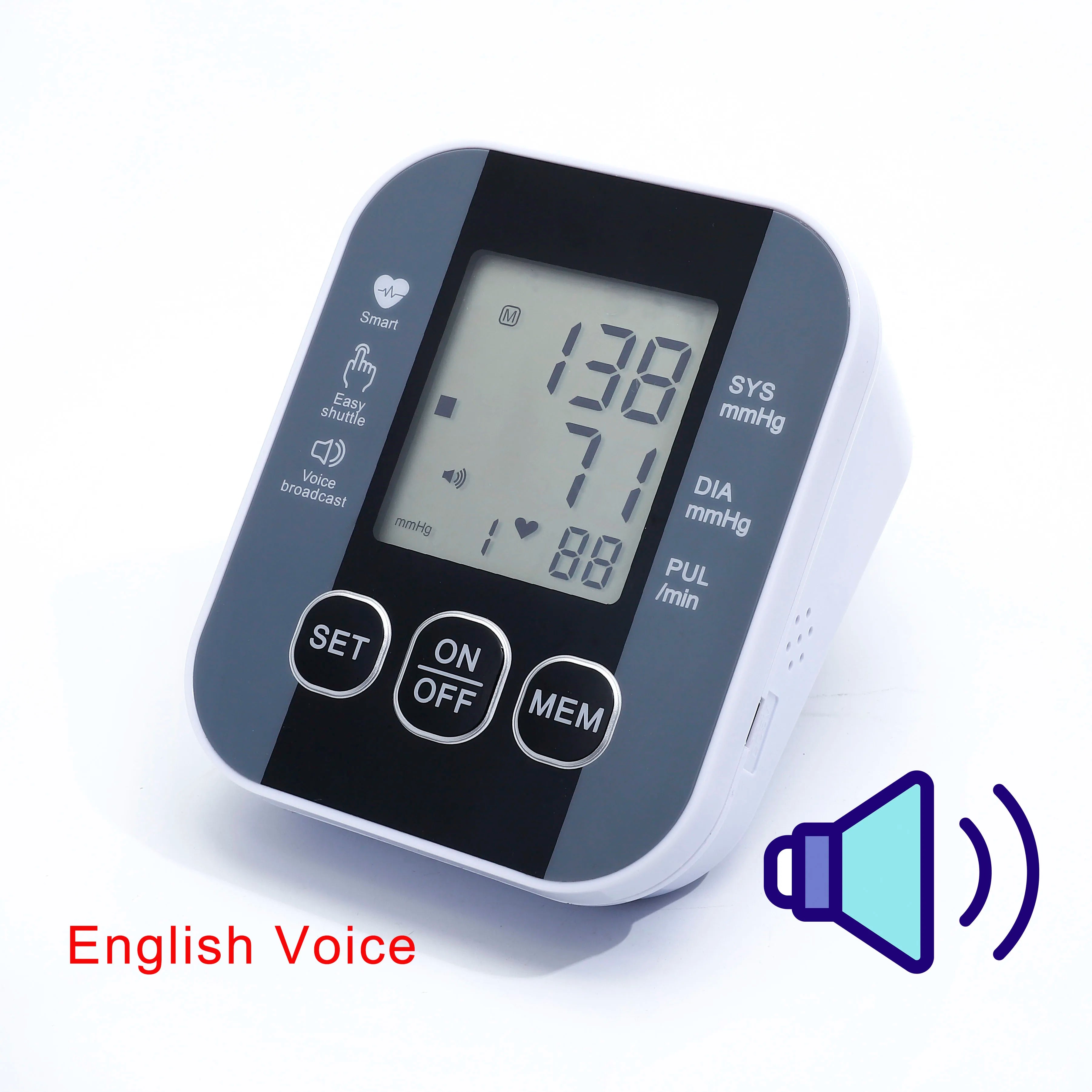 Digital Arm Blood Pressure Meter 32cm Cuff Medical Pressure Tonometer Tensiometer Baumanometer Pulse Sphygmomanometer