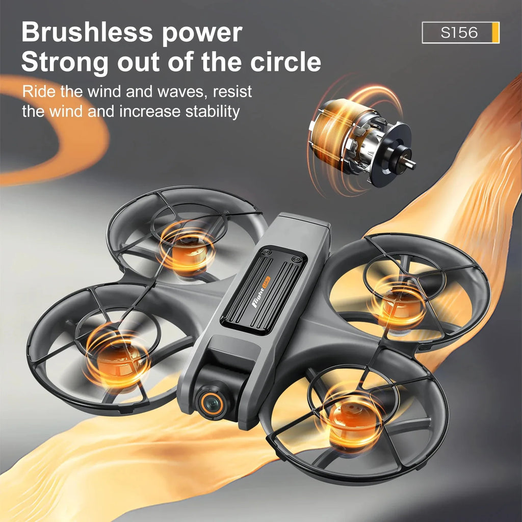 4K Camera Drone with Dual Lens and Brushless Motor - S156 Foldable Tidesmit
