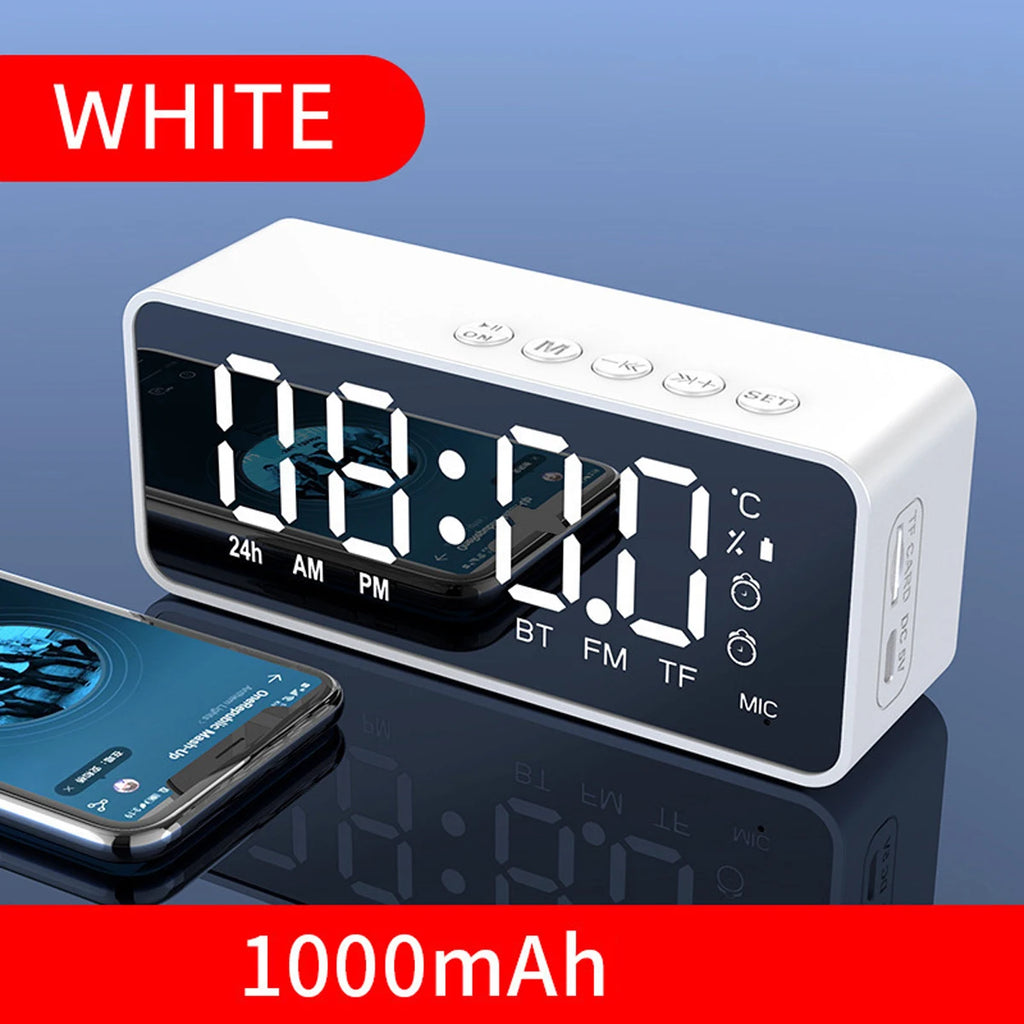 Alarm Clock Portable Bluetooth Speaker Radio FM Subwoofer Wireless Sound Box Music Mini Woofers Caixa De Som Coluna Lamp Bocina