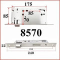304 Stainless Steel Door Lock Body 85x40 8545 5085 85x60 for Smart Fingerprint Handle Lock Special Size Lift the Handle to Lock
