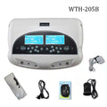 White dual ionic detox foot bath machine with digital display, TENS massage pads, and accessories for home spa use.